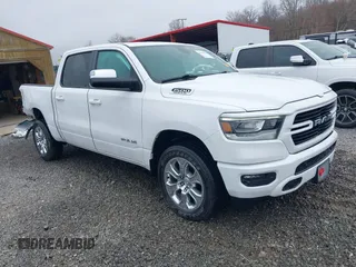 2020 Ram 1500 Big Horn with VIN 1C6SRFFT7LN407136, listed as a IAAI auction lot 41910266 with 21,703 mi miles. Bid and sale history available at carsss.com. Image 1.