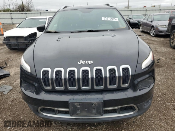 2015 Jeep Cherokee Limited with VIN 1C4PJMDSXFW759064, listed as a Copart auction lot 53570035 with 153,747 mi miles and Salvage Title. Bid and sale history available at DreamBid. Image 5.