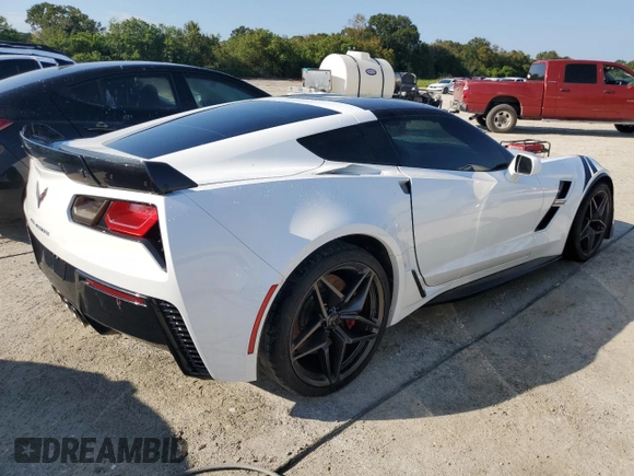 2019 Chevrolet Corvette Grand Sport 2LT with VIN 1G1YY2D76K5121242, listed as a Copart auction lot 74897434 with 0 mi miles and Non Repairable. Bid and sale history available at carsss.com. Image 3.