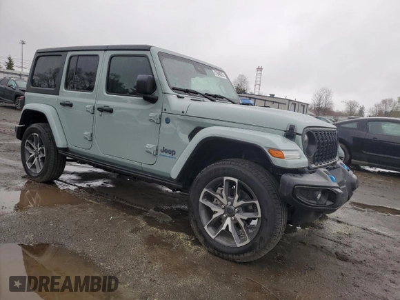 2024 Jeep Wrangler Sport S with VIN 1C4RJXN68RW229756, listed as a Copart auction lot 51948835 with 3,116 mi miles and Salvage Title. Bid and sale history available at DreamBid. Image 4.