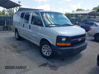 2012 Chevrolet Express Cargo with VIN 1GCSGAFX1C1163611, listed as a IAAI auction lot 42636850 with 451,496 mi miles and . Bid and sale history available at DreamBid. Image 1.