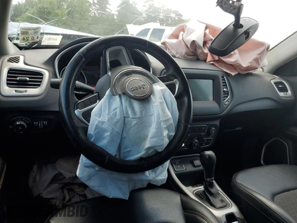 2019 Jeep Compass Latitude with VIN 3C4NJCBB7KT699300, listed as a Copart auction lot 54940155 with 64,843 mi miles and Salvage title. Bid and sale history available at DreamBid. Image 8.