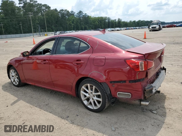 2013 Lexus IS 250 with VIN JTHCF5C21D5063461, listed as a Copart auction lot 58076245 with 134,053 mi miles and Salvage title. Bid and sale history available at DreamBid. Image 2.