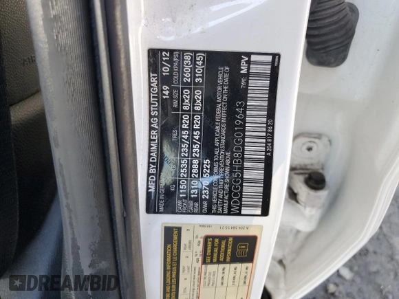 2013 Mercedes-Benz GLK 350 with VIN WDCGG5HB8DG019643, listed as a Copart auction lot 77830324 with 208,349 mi miles and Salvage Title. Bid and sale history available at DreamBid. Image 15.