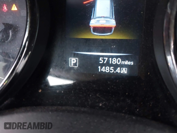 2016 Nissan Rogue SV with VIN KNMAT2MV8GP649804, listed as a IAAI auction lot 37808592 with 57,180 mi miles. Bid and sale history available at carsss.com. Image 7.