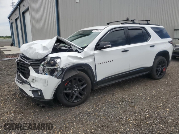 2020 Chevrolet Traverse Premier z VIN 1GNERKKW6LJ273202, wystawiony jako Copart lot #57280525 z przebiegiem 89 370 mil mil oraz Szkoda całkowita • Salvage title. Historia ofert i sprzedaży dostępna na DreamBid. Obrazek 1.