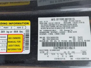 2019 Ford Mustang EcoBoost with VIN 1FATP8UH1K5148614, listed as a IAAI auction lot 41901751 with 83,823 mi miles. Bid and sale history available at carsss.com. Image 9.