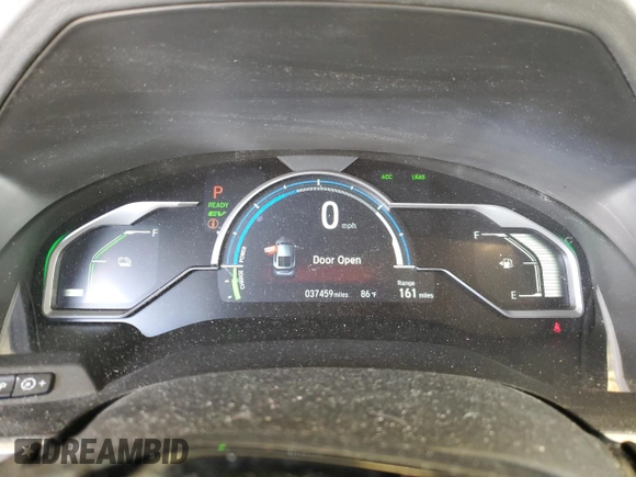 2018 Honda Clarity Plug-In Hybrid with VIN JHMZC5F17JC008428, listed as a Copart auction lot 58894844 with 37,459 mi miles and Salvage Title. Bid and sale history available at carsss.com. Image 9.