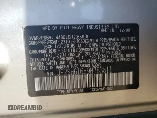 2009 Subaru Forester X with VIN JF2SH61659H783811, listed as a Copart auction lot 61682465 with 154,704 mi miles and Non repairable. Bid and sale history available at DreamBid. Image 14.