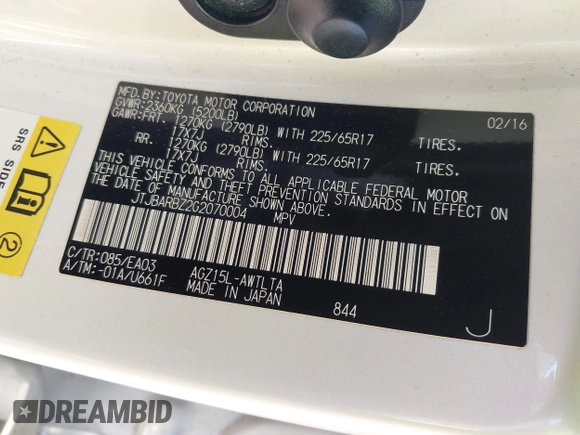 2016 Lexus NX 200t z VIN JTJBARBZ2G2070004, wystawiony jako IAAI lot #41974913 z przebiegiem 87 951 mil mil oraz . Historia ofert i sprzedaży dostępna na DreamBid. Obrazek 9.