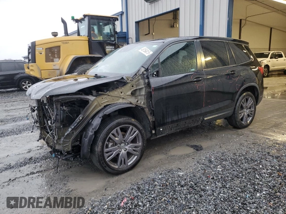 2021 Honda Passport EX-L z VIN 5FNYF8H56MB032927, wystawiony jako Copart lot #45154915 z przebiegiem 69 771 mil mil oraz Szkoda całkowita • Salvage title. Historia ofert i sprzedaży dostępna na DreamBid. Obrazek 1.