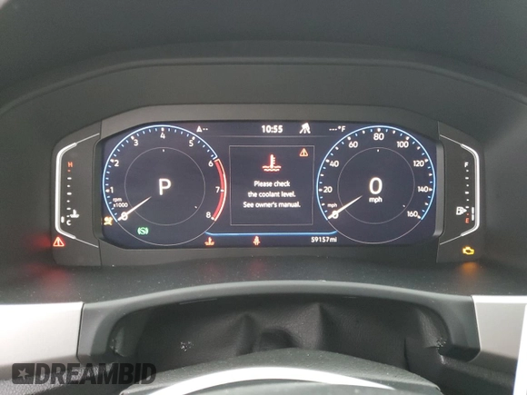2021 Volkswagen Atlas SEL with VIN 1V2BR2CA0MC592033, listed as a Copart auction lot 82707984 with 59,157 mi miles and Salvage title. Bid and sale history available at DreamBid. Image 9.