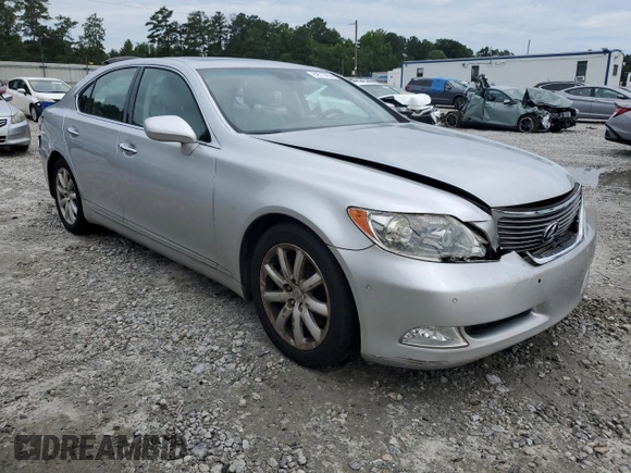 2007 Lexus LS 460 with VIN JTHBL46F175014438, listed as a Copart auction lot 62513655 with 128,213 mi miles and Salvage title. Bid and sale history available at DreamBid. Image 4.