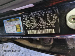 2016 Kia Sorento LX with VIN 5XYPG4A34GG064038, listed as a Copart auction lot 42532315 with 130,292 mi miles and Salvage Title. Bid and sale history available at DreamBid. Image 12.