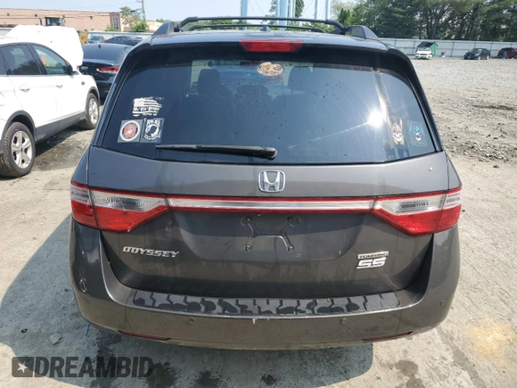 2013 Honda Odyssey Touring with VIN 5FNRL5H93DB017932, listed as a Copart auction lot 60112165 with 110,761 mi miles and Salvage title. Bid and sale history available at DreamBid. Image 6.