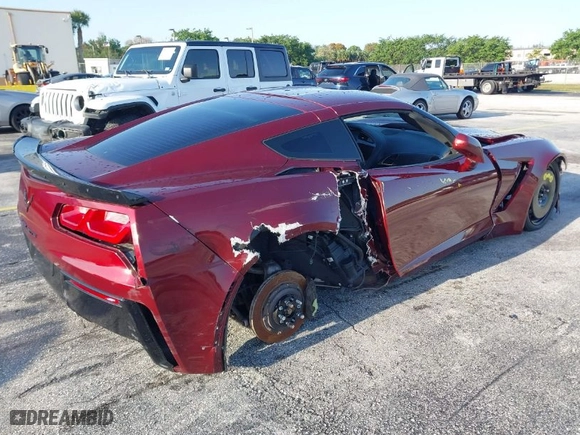 2017 Chevrolet Corvette Grand Sport 1LT with VIN 1G1YW2D76H5101460, listed as a IAAI auction lot 41987606 with 1 mi miles. Bid and sale history available at carsss.com. Image 4.