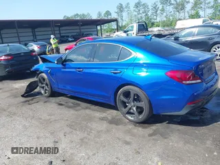 2019 Genesis G70 2.0T Advanced with VIN KMTG44LA7KU034142, listed as a IAAI auction lot 41935432 with 47,908 mi miles. Bid and sale history available at carsss.com. Image 3.