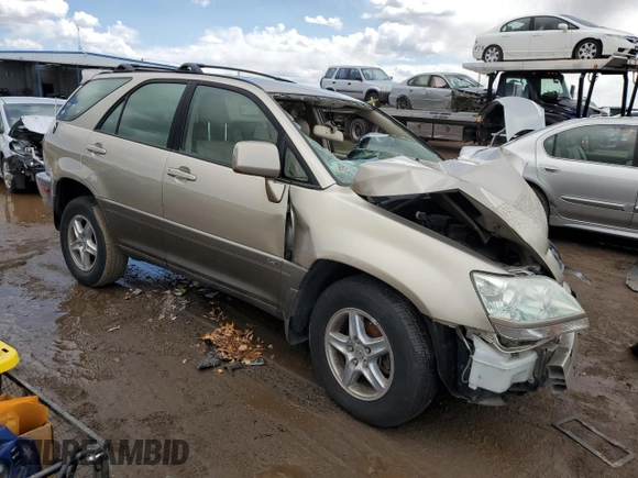 2003 Lexus RX 300 z VIN JTJHF10U030310130, wystawiony jako Copart lot #51695265 z przebiegiem 126 339 mil mil oraz Szkoda całkowita • Salvage title. Historia ofert i sprzedaży dostępna na DreamBid. Obrazek 4.