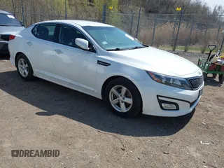 2015 Kia Optima LX z VIN KNAGM4A7XF5547484, wystawiony jako IAAI lot #42037874 z przebiegiem 128 460 mil mil oraz . Historia ofert i sprzedaży dostępna na DreamBid. Obrazek 1.