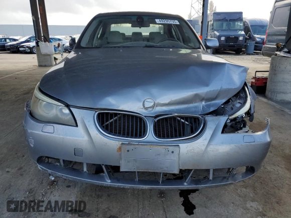 2004 BMW 5 Series 530i with VIN WBANA735X4B808964, listed as a Copart auction lot 49295755 with 143,316 mi miles and Salvage Title. Bid and sale history available at carsss.com. Image 5.