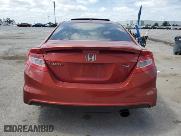 2013 Honda Civic Si with VIN 2HGFG4A53DH705255, listed as a Copart auction lot 55443595 with 107,851 mi miles and Salvage title. Bid and sale history available at DreamBid. Image 6.