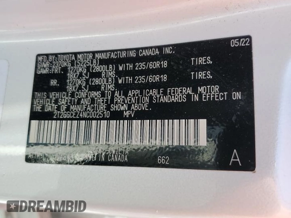 2022 Lexus NX 350 Premium z VIN 2T2GGCEZ4NC002510, wystawiony jako Copart lot #56745455 z przebiegiem 29 948 mil mil oraz Szkoda całkowita • Salvage title. Historia ofert i sprzedaży dostępna na DreamBid. Obrazek 14.