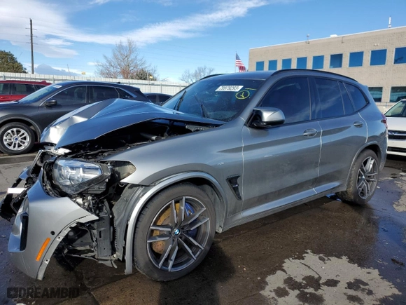 2020 BMW X3 M Competition with VIN 5YMTS0C05L9B36993, listed as a Copart auction lot 79979293 with 51,572 mi miles. Bid and sale history available at carsss.com. Image 1.