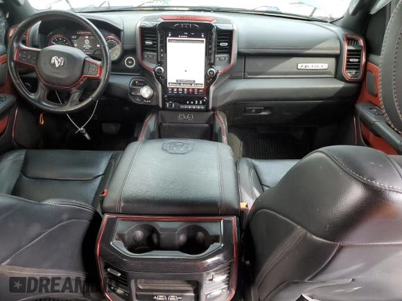 2020 Ram 1500 Rebel with VIN 1C6SRFLTXLN118580, listed as a Copart auction lot 54585955 with 39,028 mi miles and Salvage title. Bid and sale history available at DreamBid. Image 8.