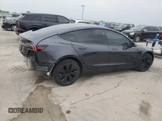 2024 Tesla Model 3 with VIN 5YJ3E1EA0RF861070, listed as a Copart auction lot 51486835 with 6,917 mi miles and Salvage Title. Bid and sale history available at DreamBid. Image 3.