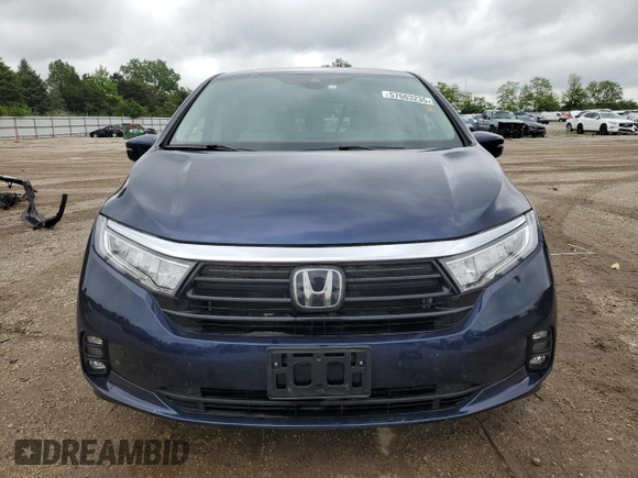 2023 Honda Odyssey EX with VIN 5FNRL6H55PB076665, listed as a Copart auction lot 57663235 with 19,346 mi miles and Salvage title. Bid and sale history available at DreamBid. Image 5.