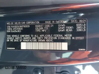 2022 Volvo XC90 Momentum with VIN YV4102CKXN1780939, listed as a Copart auction lot 44514105 with 79,370 mi miles and Salvage Title. Bid and sale history available at DreamBid. Image 14.