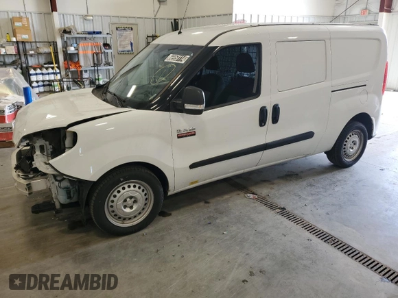 2022 Ram ProMaster City Cargo Tradesman with VIN ZFBHRFAB9N6W52697, listed as a Copart auction lot 66958114 with 91,313 mi miles and Salvage Title. Bid and sale history available at DreamBid. Image 1.
