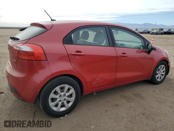 2013 Kia Rio LX with VIN KNADM5A32D6210014, listed as a Copart auction lot 86190454 with 160,175 mi miles and Salvage Title. Bid and sale history available at carsss.com. Image 3.