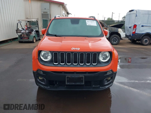 2015 Jeep Renegade Latitude with VIN ZACCJBBT2FPC01463, listed as a IAAI auction lot 41778377 with 94,408 mi miles. Bid and sale history available at carsss.com. Image 12.
