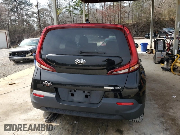 2020 Kia Soul EX with VIN KNDJ33AUXL7049281, listed as a Copart auction lot 48439185 with 75,123 mi miles and Clean Title. Bid and sale history available at carsss.com. Image 6.