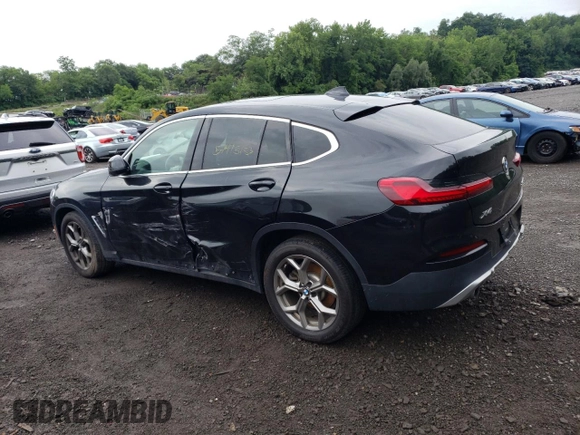 2020 BMW X4 xDrive30i with VIN 5UX2V1C06L9B74345, listed as a Copart auction lot 57495183 with 0 mi miles. Bid and sale history available at carsss.com. Image 2.