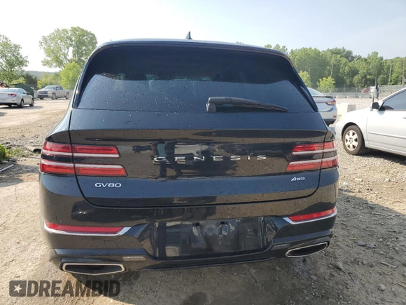 2021 Genesis GV80 with VIN KMUHBDSB5MU040461, listed as a Copart auction lot 59160715 with 62,296 mi miles and Salvage title. Bid and sale history available at DreamBid. Image 6.