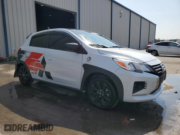 2023 Mitsubishi Mirage Black Edition with VIN ML32AWHJ3PH006072, listed as a Copart auction lot 56467745 with 13,735 mi miles and Non repairable. Bid and sale history available at DreamBid. Image 4.
