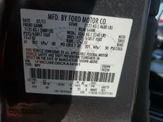2012 Ford Escape Limited with VIN 1FMCU9EG5CKA34161, listed as a Copart auction lot 50657415 with 158,116 mi miles and Salvage Title. Bid and sale history available at carsss.com. Image 13.