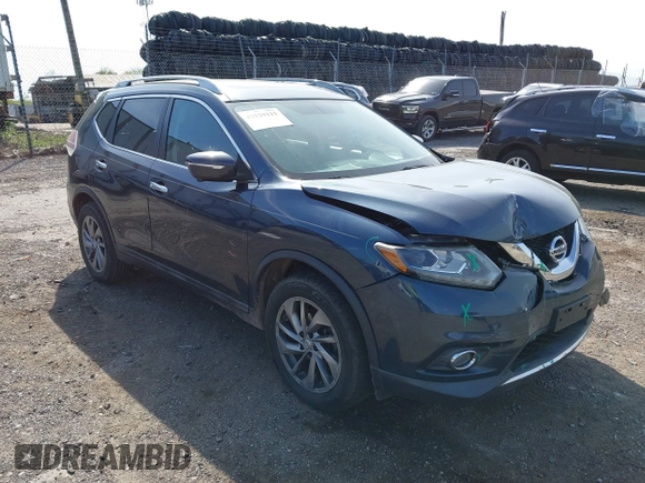 2015 Nissan Rogue SL z VIN 5N1AT2MVXFC797938, wystawiony jako IAAI lot #42129111 z przebiegiem 133 898 mil mil oraz . Historia ofert i sprzedaży dostępna na DreamBid. Obrazek 1.