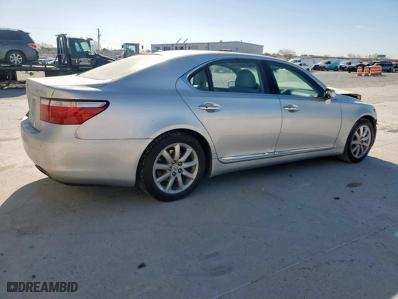 2007 Lexus LS 460 LWB with VIN JTHGL46F575002850, listed as a Copart auction lot 50342975 with 184,976 mi miles and Salvage Title. Bid and sale history available at carsss.com. Image 3.