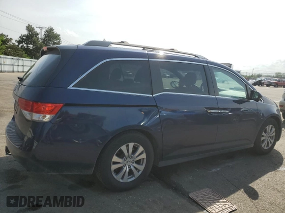 2017 Honda Odyssey EX-L with VIN 5FNRL5H63HB003136, listed as a Copart auction lot 54723185 with 183,321 mi miles and Salvage Title. Bid and sale history available at DreamBid. Image 3.