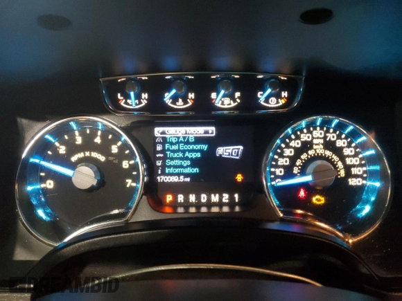 2013 Ford F-150 XL with VIN 1FTFW1ET4DKD34964, listed as a Copart auction lot 51629765 with 170,089 mi miles and Clean Title. Bid and sale history available at carsss.com. Image 9.