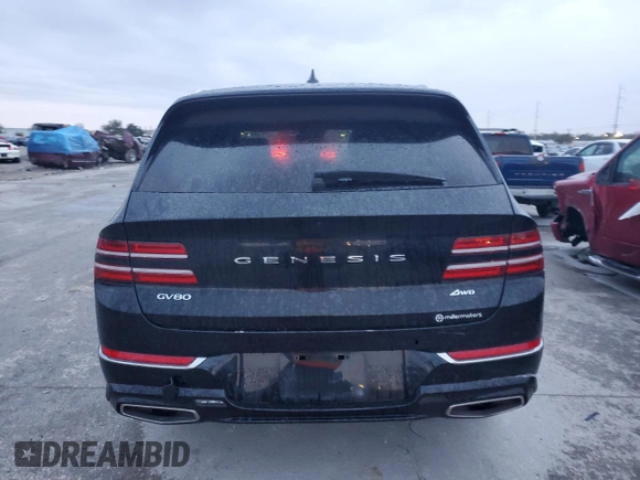 2021 Genesis GV80 with VIN KMUHBDSB9MU071244, listed as a Copart auction lot 88469095 with 85,355 mi miles and Salvage title. Bid and sale history available at DreamBid. Image 6.