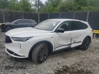 2022 Acura MDX w/A-Spec Package with VIN 5J8YE1H00NL047759, listed as a Copart auction lot 57949265 with 60,175 mi miles and Salvage title. Bid and sale history available at DreamBid. Image 1.