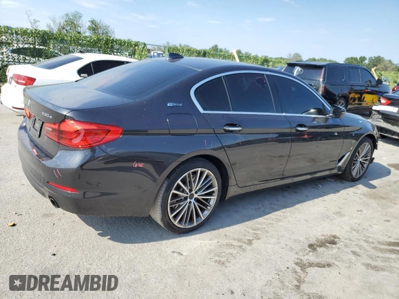 2018 BMW 5 Series 530e with VIN WBAJA9C58JG623272, listed as a Copart auction lot 56297454 with 76,161 mi miles and Non repairable. Bid and sale history available at DreamBid. Image 3.