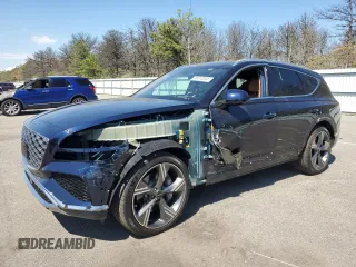 2025 Genesis GV80 Prestige z VIN KMUHEESC0SU231742, wystawiony jako Copart lot #55810345 z przebiegiem 7 554 mil mil oraz Szkoda całkowita • Salvage title. Historia ofert i sprzedaży dostępna na DreamBid. Obrazek 1.