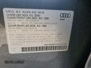 2014 Audi Q5 Premium Plus with VIN WA1DGAFP1EA121090, listed as a Copart auction lot 64368734 with 15,847 mi miles and Salvage Title. Bid and sale history available at carsss.com. Image 14.