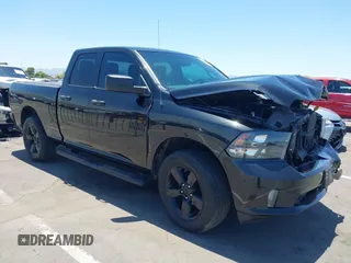 2018 Ram 1500 Express with VIN 1C6RR7FG9JS248593, listed as a IAAI auction lot 42679463 with 65,641 mi miles and . Bid and sale history available at DreamBid. Image 1.