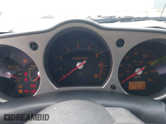 2003 Nissan 350Z Touring with VIN JN1AZ34EX3T008484, listed as a IAAI auction lot 41979820 with 190,222 mi miles. Bid and sale history available at carsss.com. Image 7.